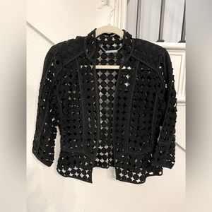 White House Black Market Lattice Jacket - Size 0 NWT